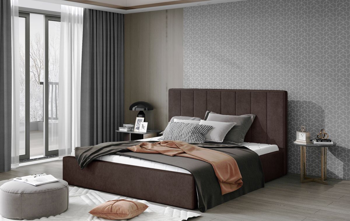 Čalouněná postel AUDREY - Dora 28 - 160x200cm - Dřevo ELTAP