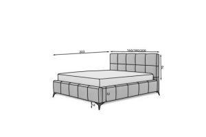 Čalouněná postel MIST - Matt Velvet 100 - 160x200cm ELTAP