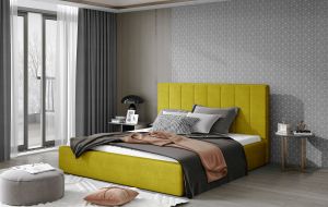 Čalouněná postel AUDREY - Omega 68 - 140x200cm - Dřevo