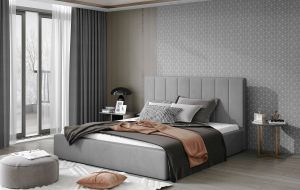 Čalouněná postel AUDREY - Monolith 84 - 160x200cm - Dřevo