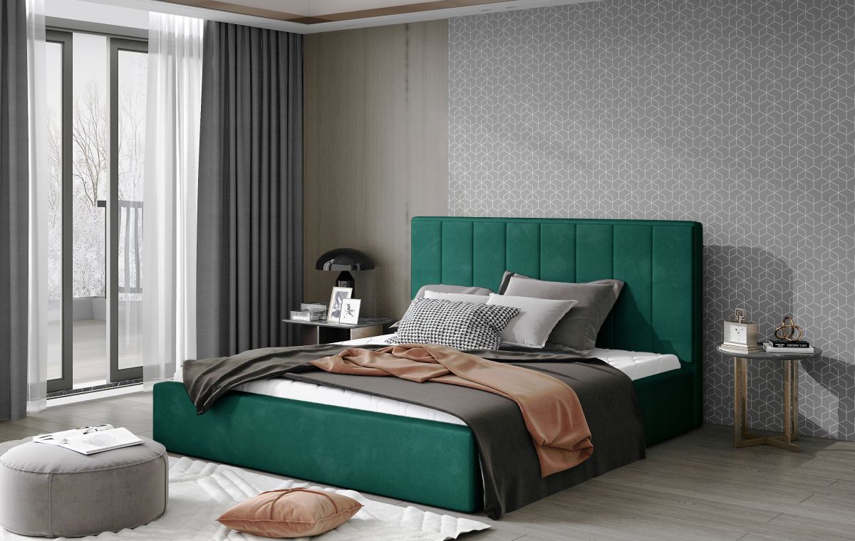 Čalouněná postel AUDREY - Kronos 19 - 160x200cm - Dřevo ELTAP