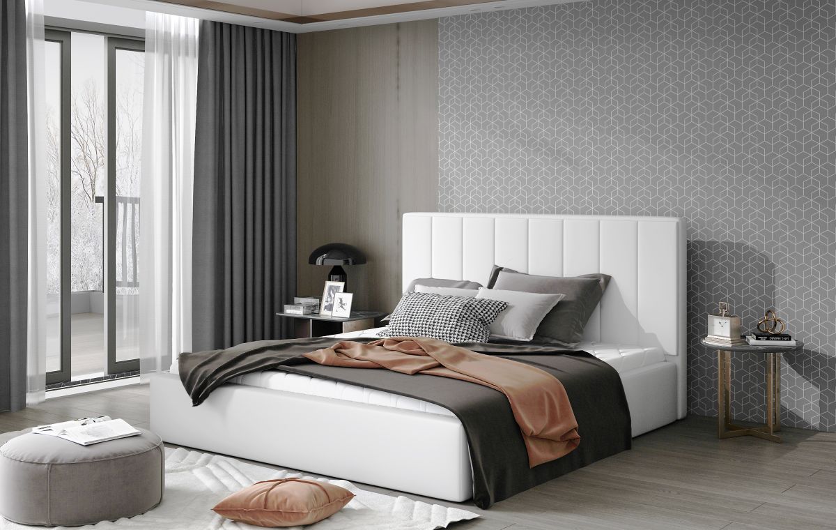 Čalouněná postel AUDREY - Soft 17 - 140x200cm - Dřevo ELTAP