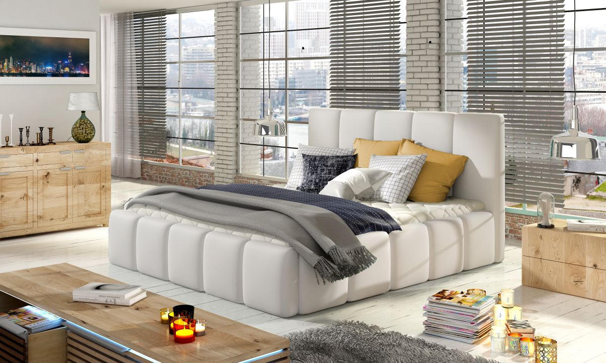 ELTAP Čalouněná postel EDVIGE - Soft 17 - 140x200cm - s úložným prostorem
