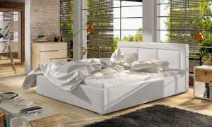 Čalouněná postel BELLUNO - Soft 17 - 140x200cm - Dřevo