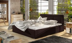 Čalouněná postel BELLUNO - Sawana 26 - 160x200cm - Dřevo