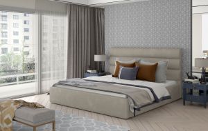 Čalouněná postel CARAMEL - Paros 02 - 140x200cm - Dřevo