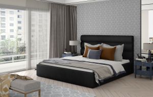 Čalouněná postel CARAMEL - Matt Velvet 99 - 140x200cm - Dřevo