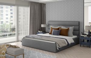 Čalouněná postel CARAMEL - Sawana 05 - 140x200cm - Dřevo