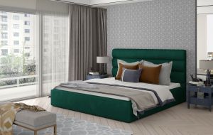Čalouněná postel CARAMEL - Kronos 19 - 160x200cm - Dřevo