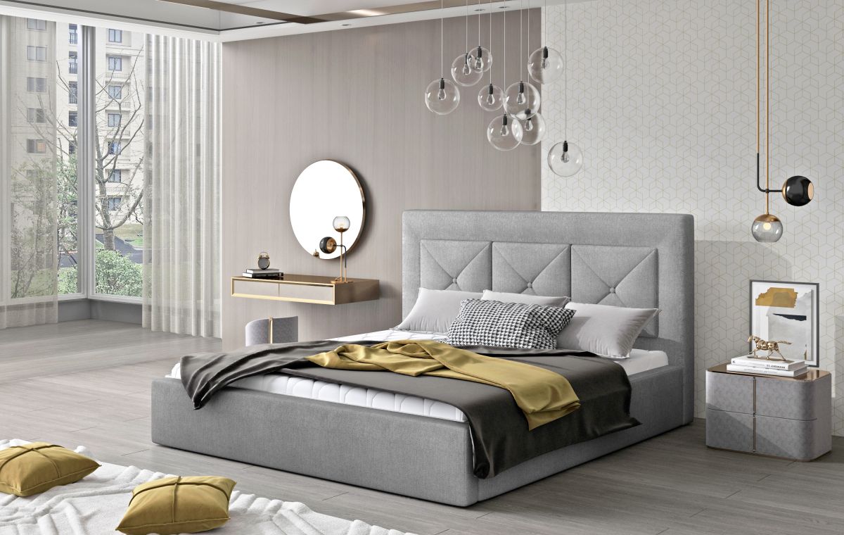 Čalouněná postel CLOE - Omega 13 - 140x200cm - Dřevo ELTAP