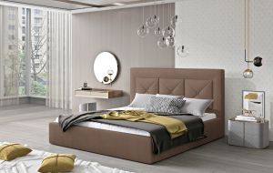 Čalouněná postel CLOE - Monolith 09 - 140x200cm - Dřevo