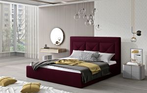 Čalouněná postel CLOE - Matt Velvet 68 - 140x200cm - Dřevo