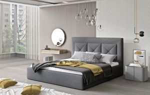 Čalouněná postel CLOE - Sawana 05 - 140x200cm - Dřevo