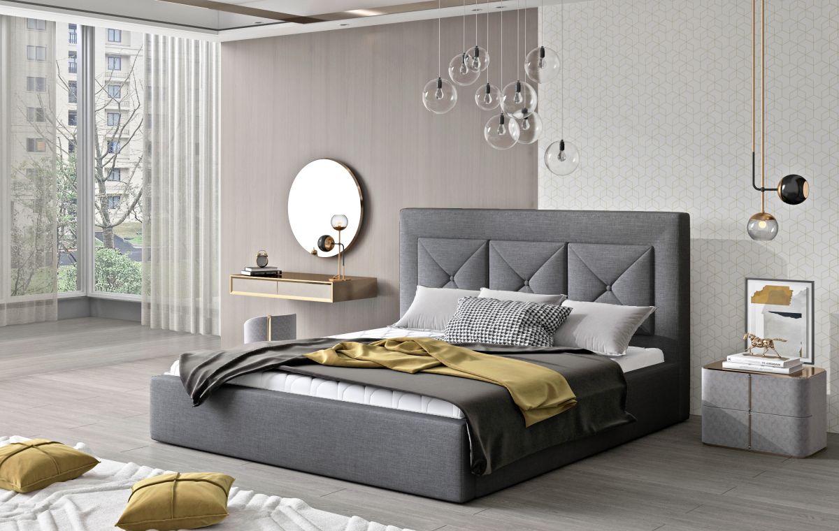 Čalouněná postel CLOE - Sawana 05 - 140x200cm - Dřevo ELTAP