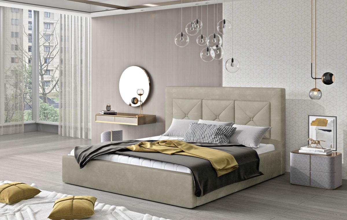 Čalouněná postel CLOE - Paros 02 - 140x200cm - Kov ELTAP