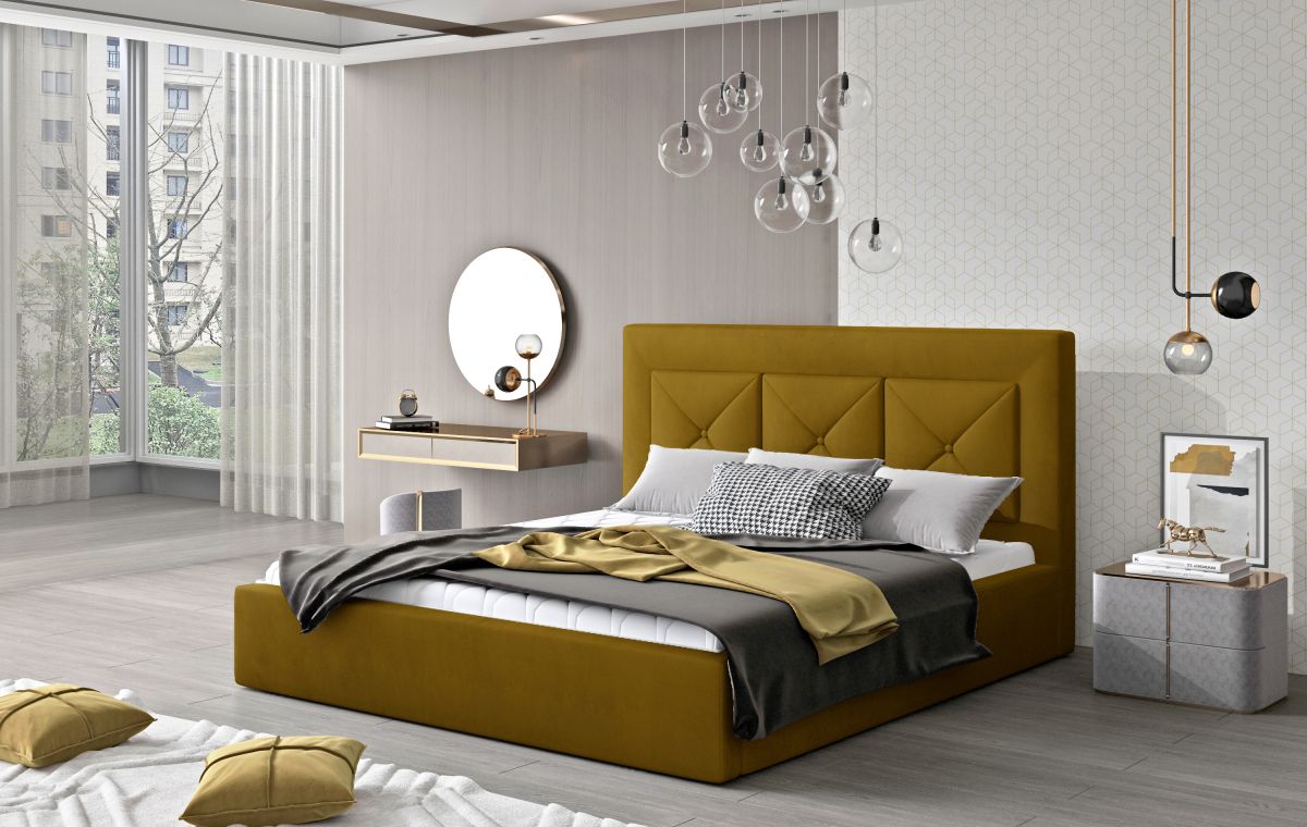 Čalouněná postel CLOE - Monolith 48 - 160x200cm - Dřevo ELTAP