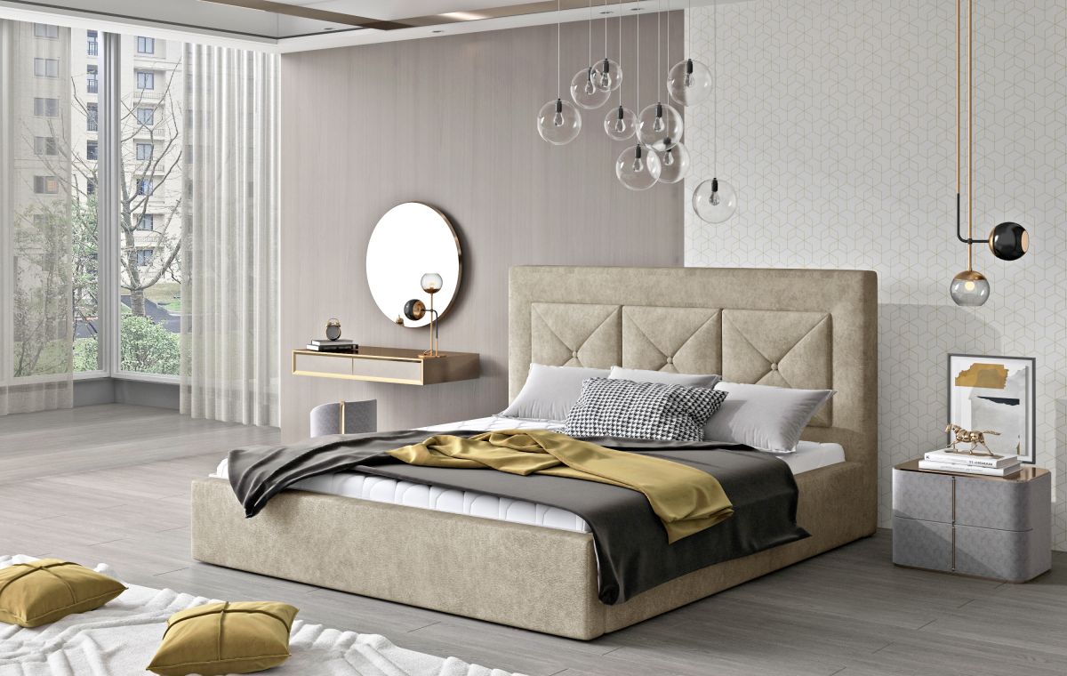 Čalouněná postel CLOE - Dora 21 - 180x200cm - Dřevo ELTAP