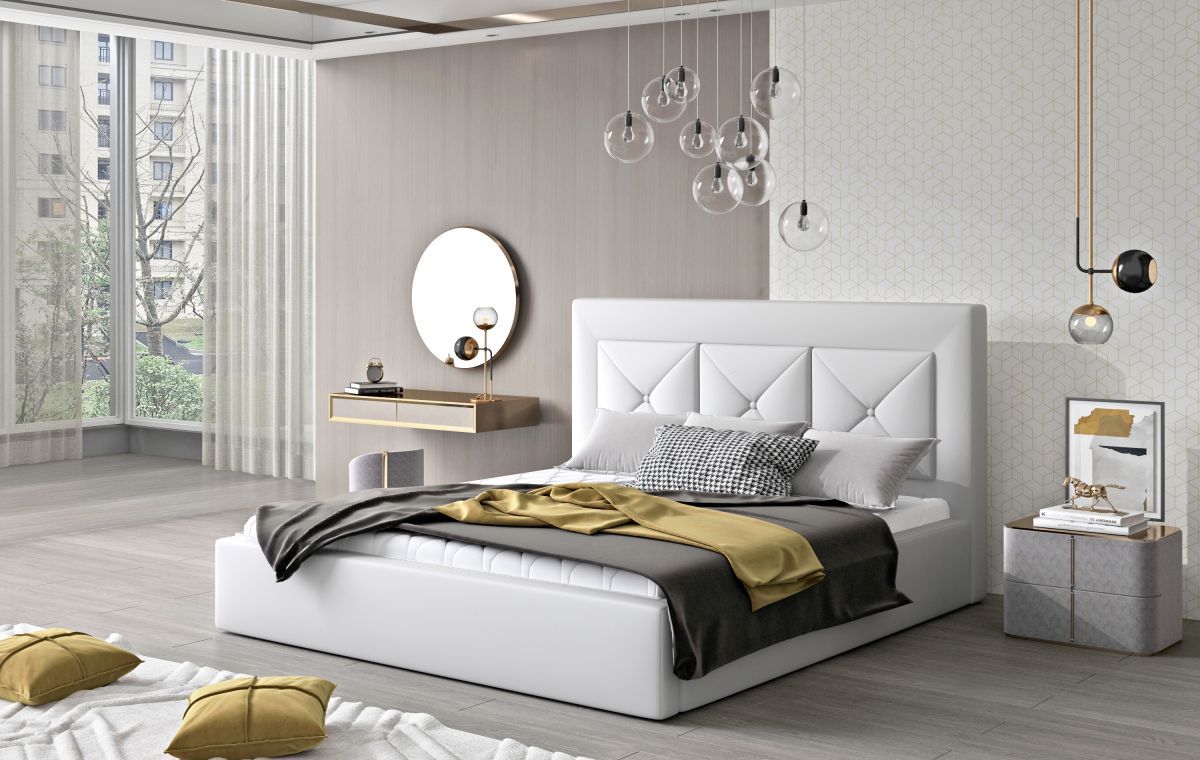 Čalouněná postel CLOE - Soft 17 - 140x200cm - Dřevo ELTAP