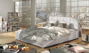 Čalouněná postel GRAND - Soft 17 - 140x200cm - Dřevo