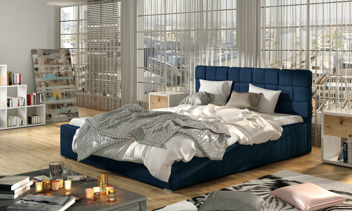 Čalouněná postel GRAND - Kronos 09 - 140x200cm - Dřevo ELTAP