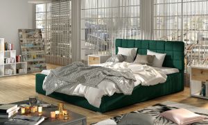 Čalouněná postel GRAND - Kronos 19 - 140x200cm - Dřevo
