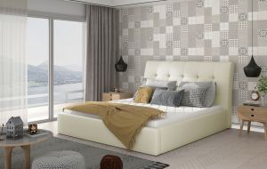 Čalouněná postel INGE - Soft 33 - 140x200cm - Dřevo