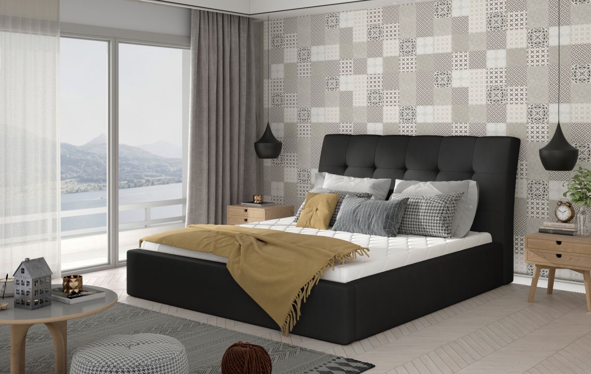 Čalouněná postel INGE - Soft 11 - 140x200cm - Dřevo ELTAP