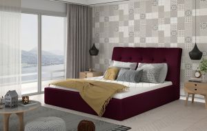 Čalouněná postel INGE - Matt Velvet 68 - 140x200cm - Dřevo
