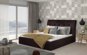 Čalouněná postel INGE - Monolith 29 - 140x200cm - Dřevo