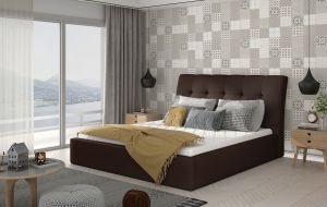 Čalouněná postel INGE - Soft 66 - 140x200cm - Dřevo
