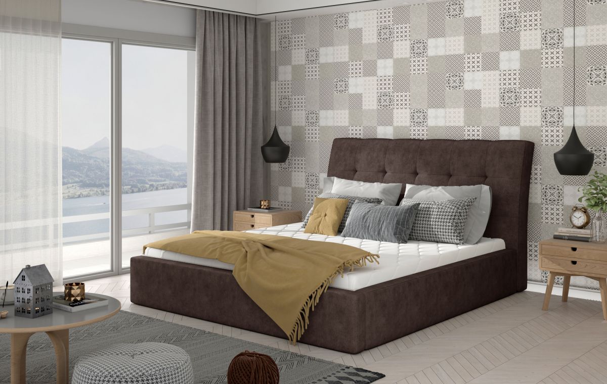 Čalouněná postel INGE - Dora 28 - 180x200cm - Dřevo ELTAP