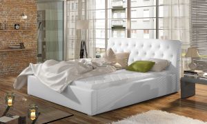 Čalouněná postel MILANO - Soft 17 - 140x200cm - Dřevo