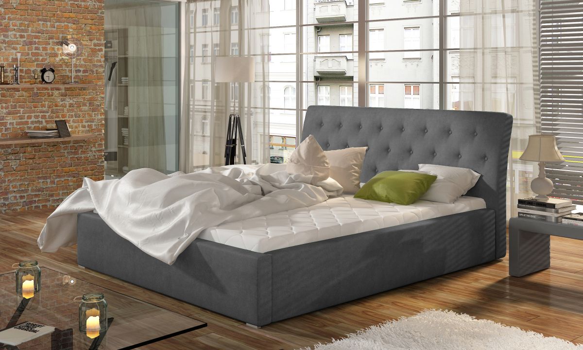 Čalouněná postel MILANO - Jasmine 96 - 140x200cm - Dřevo ELTAP