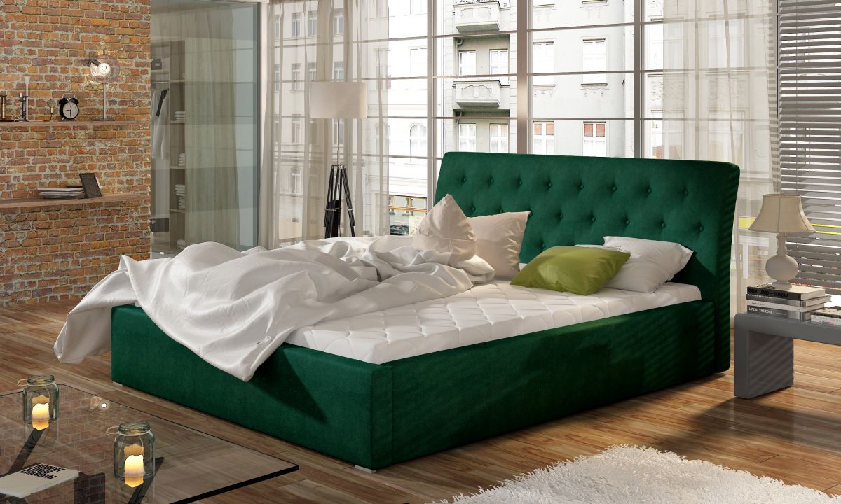 Čalouněná postel MILANO - Kronos 19 - 140x200cm - Dřevo ELTAP