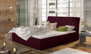 Čalouněná postel MILANO - MatVelvet 68 - 160x200cm - Dřevo