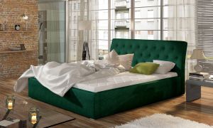 Čalouněná postel MILANO - Kronos 19 - 160x200cm - Dřevo