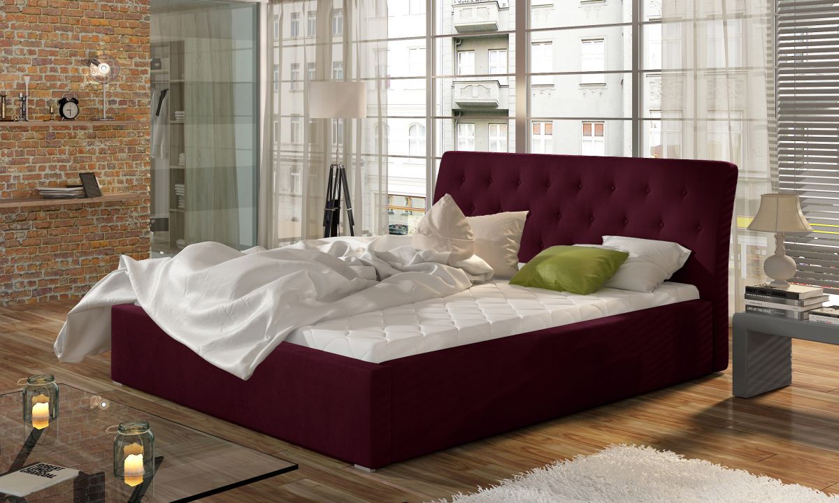 Čalouněná postel MILANO - MatVelvet 68 - 180x200cm - Dřevo ELTAP