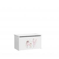 Box na hračky DARIA - Bílá - Balerína s jednorožcem ADRK