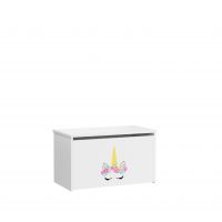 Box na hračky DARIA - Bílá - Jednorožec ADRK