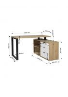 Rohový psací stůl MARO II - Artisan - šířka 135cm ADRK
