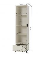 Skříň LENEA - Bílá - šířka 50cm ADRK