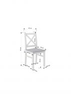 Židle CHRIS - Bílá - šířka 46cm ADRK