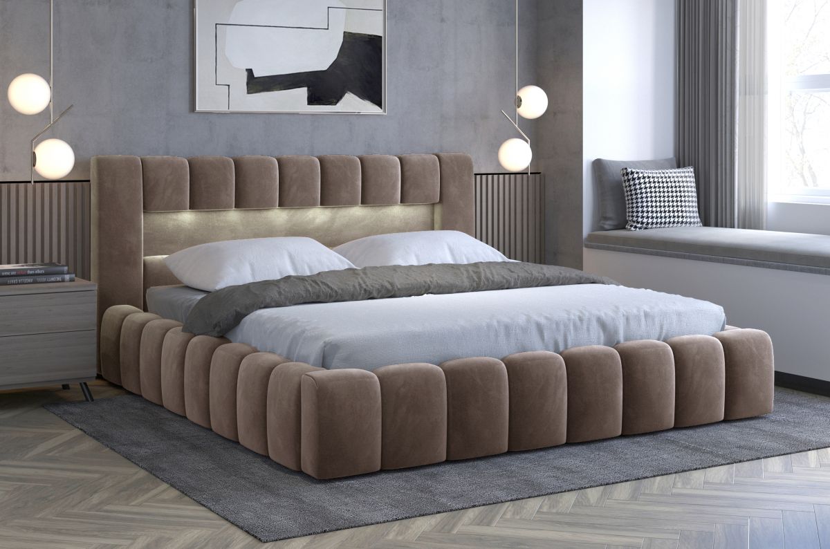 Čalouněná postel LAMICA - Monolith 09 - 160x200cm - Dřevo ELTAP