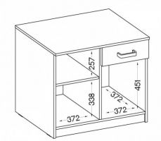 psací stůl MALTA 140 s komodou, dub artisan, 138x67cm LEMPERT
