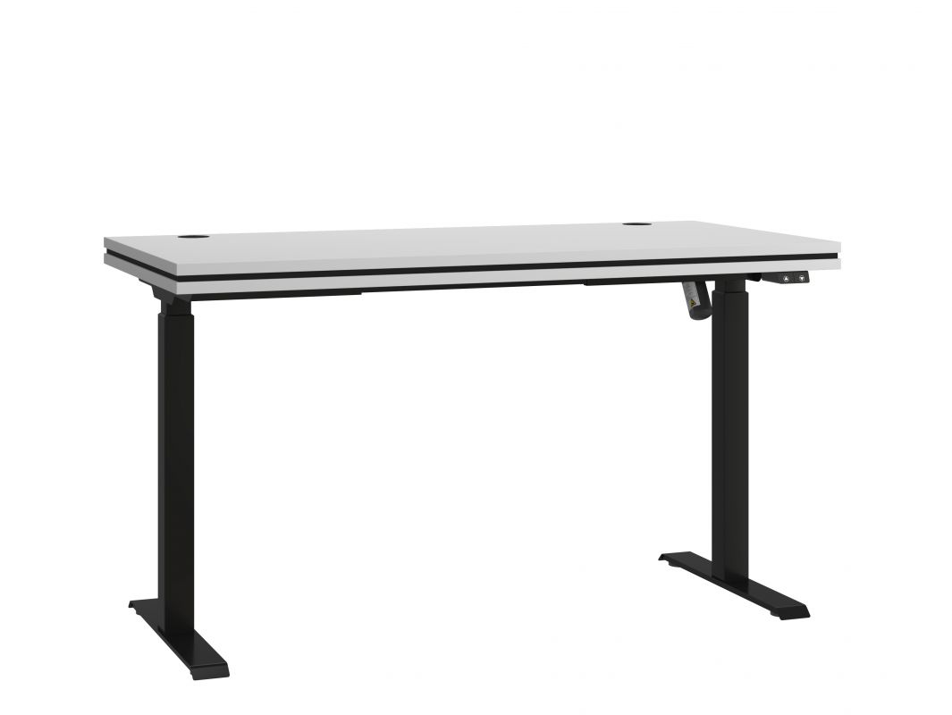LEMPERT psací stůl MALTA 161 - výškově nastavitelný, jasan šedý, 138x67cm
