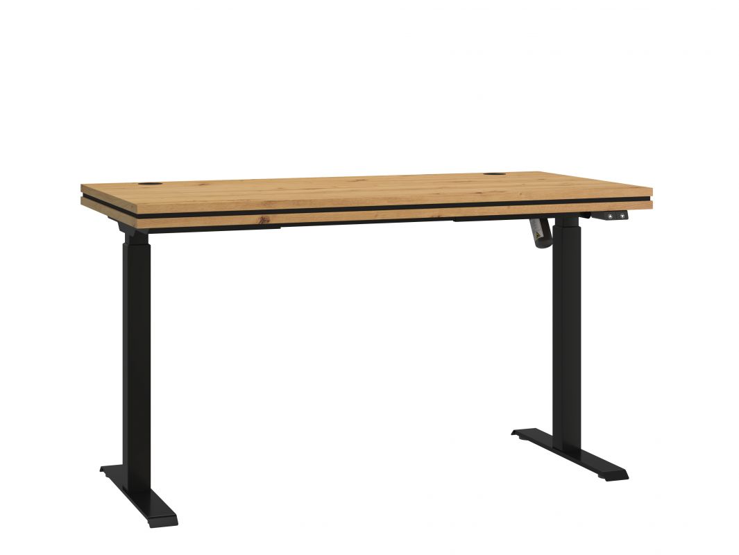 LEMPERT psací stůl MALTA 161 - výškově nastavitelný, dub artisan, 138x67cm