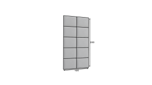 Čalouněný panel set Quadratta, 10 panelů, 100x200cm, Monolith 77