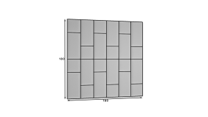 Čalouněný panel set Quadratta, 24 panelů, 180x180cm, Monolith 09