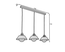 Lineární závěsné svítidlo Almitara, 110cm ELTAP