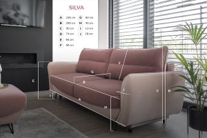 Sedací souprava SILVA - 3R+1+ taburet - Flores 04 ELTAP